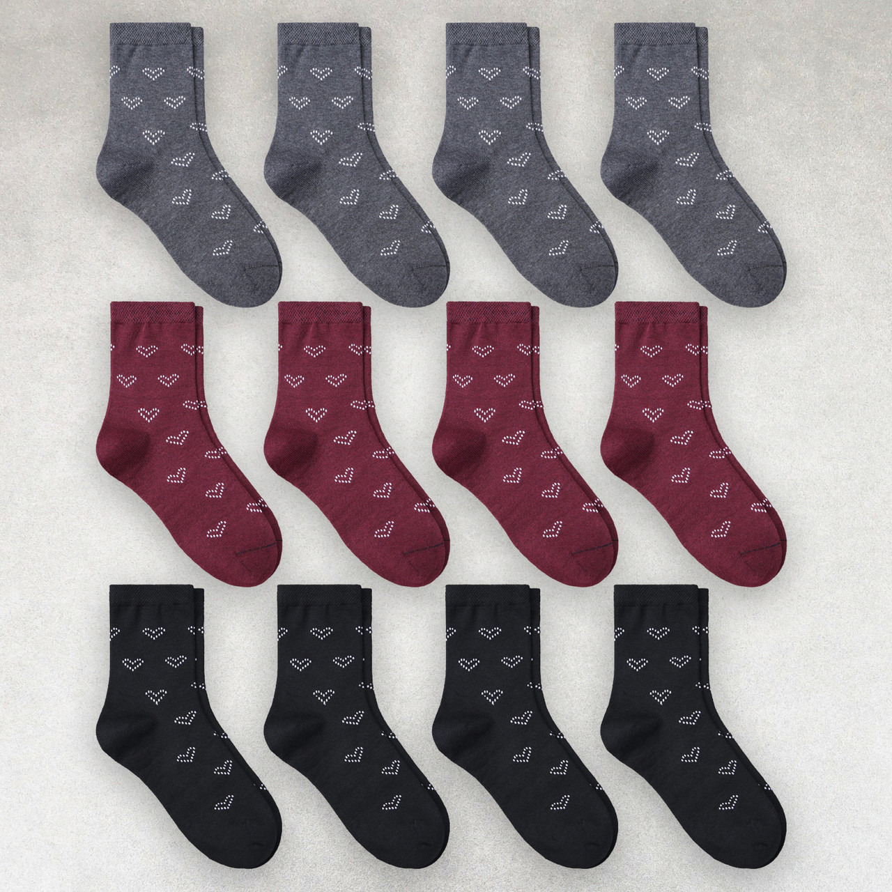 Шкарпетки жіночі 12 пар «Сердечка» розмір 36-41 арт. 283.12, фото 1