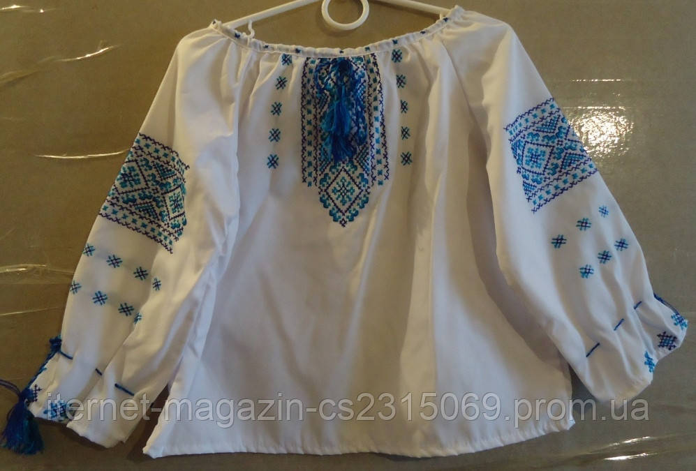 Вишиванка для дівчинки (ручна вишивка), зростання 80-92 см