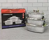 Набір квадратних котлів UNIQUE UN-5501 6 предметів, фото 4