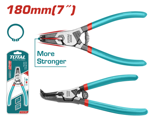 Знімач зовнішніх стопорних кілець TOTAL THTJ21802 вигнутий 180мм, фото 1