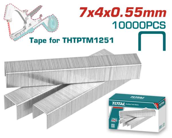 Скоби для підв'язувача рослин TOTAL THTPTM1251S 10000 шт, фото 1