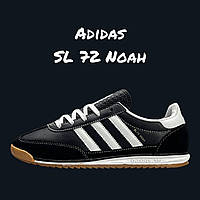 Чорні демісезонні чоловічі замшеві кросівки Adidas SL '72 Адідас Сл 72