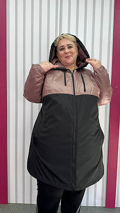 Демісезонна непромокальна куртка "Парка-2" великого розміра  66-68 70-72 74-76, фото 5