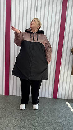 Демісезонна непромокальна куртка "Парка-2" великого розміра  66-68 70-72 74-76, фото 3