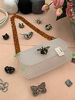 Канва пластикова для сумки 18х11х7 см (РОЗМІР В РОЗГОРНУТОМУ ВИДІ 35,5х33,5х17см), біла