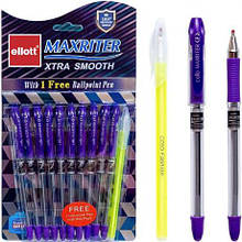 Ручка масляна MAXRITER CL727+1 "Ellott" фіолетова MZOPT