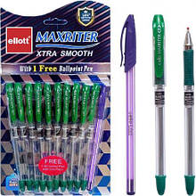 Ручка масляна MAXRITER CL727+1 "Ellott" зелена MZOPT