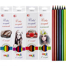 Олівець 6 кольорів CR555-6 White Night "С" MZOPT