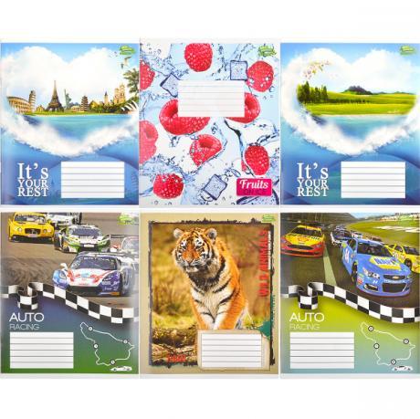 Зошит кольоровий 18 аркушів, лінія "Green" "mix" MZOPT