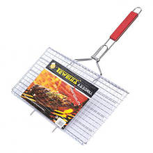 Решітка для мангала середня 36*25*2см, ручка 35см X1-225 MZOPT