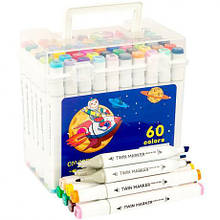 Набір скетч-маркерів 60 кольорів H820-60 в пластиковому боксі MZOPT