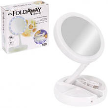 Дзеркало для макіяжу з LED-підсвіткою кругле XJ-988 MZOPT