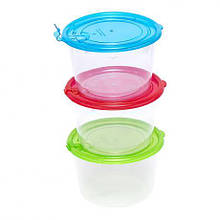 Набір судочків круглих 3шт 702-3050A пластик MZOPT