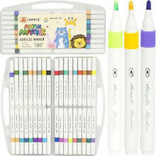 Маркер акриловий 36 кольорів A-911-36 у пластиковому боксі. MZOPT