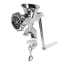 Ручна м'ясорубка з алюмінію — для м'яса, риби, овочів і горіхів, фото 2