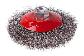 Щітка конусна Intertool 100 мм рифлена