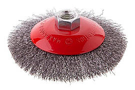 Щітка конусна Intertool 115 мм рифлена