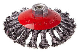 Щітка конусна Intertool 100 мм плетені