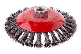 Щітка конусна Intertool 125 мм плетені