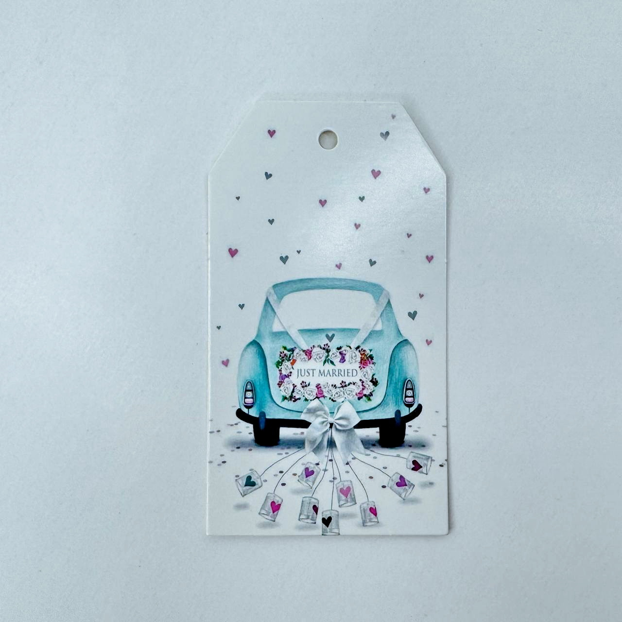 Открытка-бирка "Just Married", 90*50 мм (10 шт.), фото 1