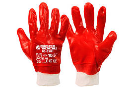 Рукавички Mastertool Мастило-бензостойкий 26 см х 10.5" (червона) (6 шт.)