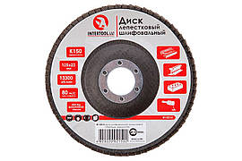 Круг пелюстковий торцевої Intertool 125 мм Р150