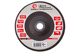 Круг пелюстковий торцевої Intertool 180 мм Р40