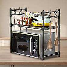 Двоярусна полиця-стелаж для мікрохвильовки Microvave Rack AY-6621/1016 50*59,5*33 см Чорний (AMN)