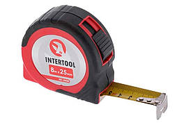 Рулетка Intertool 8 м х 25 мм автостоп