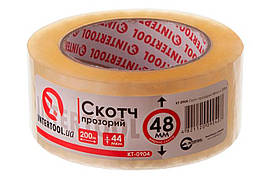 Скотч Intertool 48 мм х 200 м х 52 мкм прозорий (3 шт.)