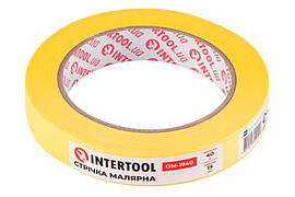 Стрічка малярська Intertool 19 мм х 40 м жовта (12 шт.)