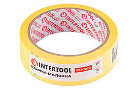 Стрічка малярська Intertool 30 мм х 20 м жовта (8 шт.)