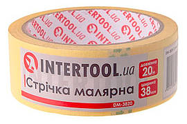 Стрічка малярська Intertool 38 мм х 20 м жовта (6 шт.)