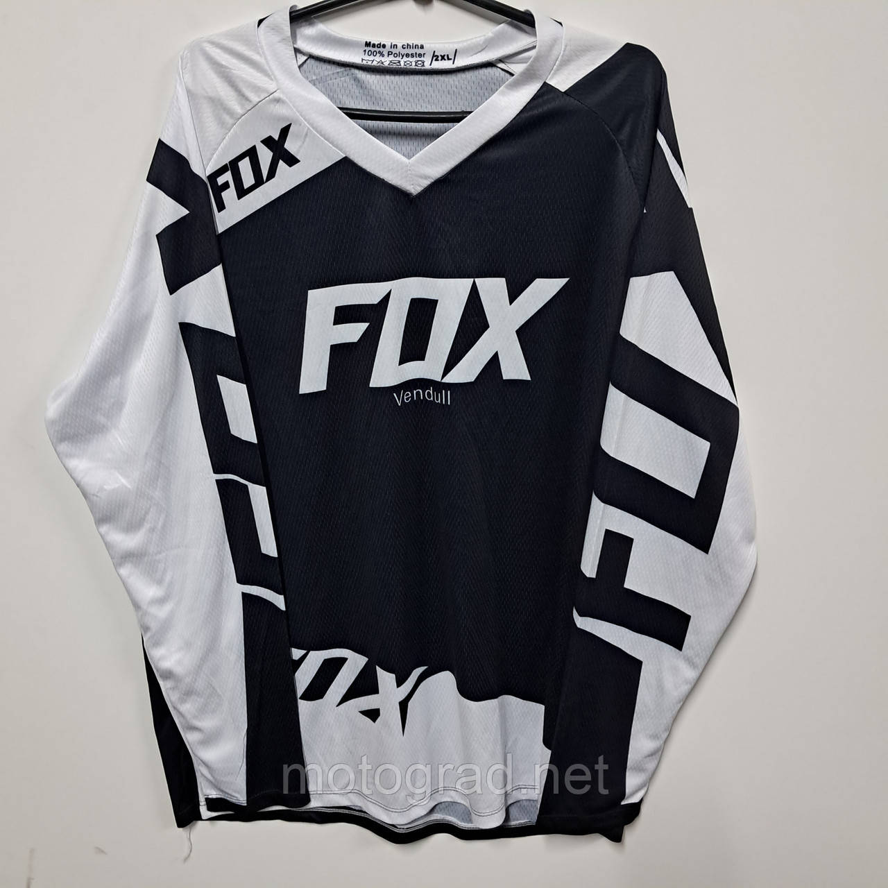 Джерсі для мото кросу FoxDrive Black white розмір 2XL, фото 1