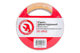Скотч двосторонній Intertool 50 мм х 25 м пропилен