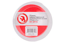 Скотч двосторонній Intertool 19 мм х 5 м автомобільний