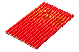 Олівець Intertool столярний 180 мм (12 шт.) Червоний