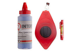Набір 3-в-1 Intertool шнур відбивний крейда і шнурової рівень