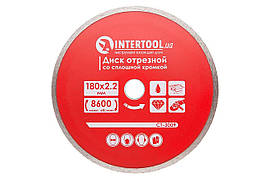 Диск алмазний Intertool 180 мм плитка Pro