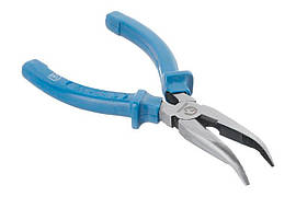 Щипці подовжені вигнуті Intertool 160 мм American type