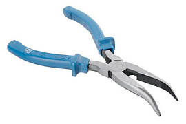 Щипці подовжені вигнуті Intertool 180 мм American type