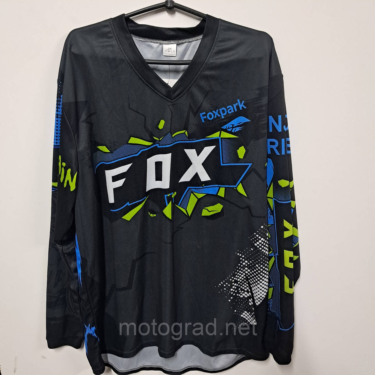 Футболка Джерсі для мото кросу Fox Drive Синьо-салатова розмір 3XL, фото 1