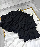 Стильная женская летняя юбка мини ткань : лен Boho мод 210