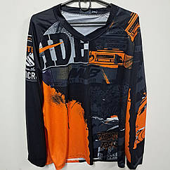 Джерсі для мото крос Ендуро FXR ride чорно-жовтогарячий розмір XXL