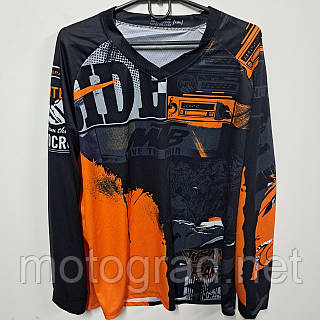 Джерсі для мото крос Ендуро FXR ride чорно-жовтогарячий розмір XXL