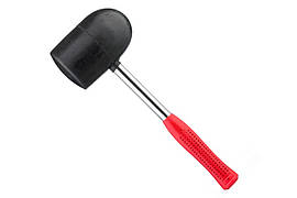 Киянка Intertool 1250 г х 90 мм Чорна гума ручка дерево