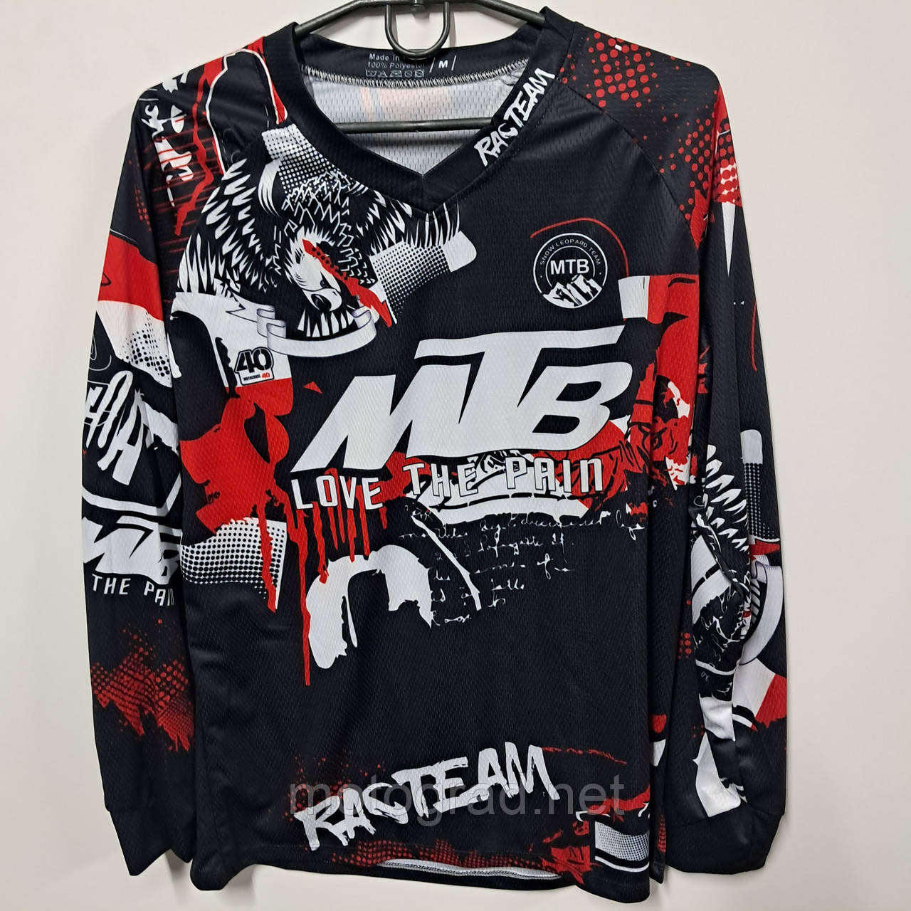 Джерсі для моток кросу Rece team чорно-червона розмір М, фото 1