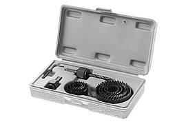 Набір свердел корончастих по дереву Intertool 19 x 22 x 29 x 32 x 38 x 44 x 51 x 64мм (8шт)