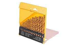 Набір свердел по металу Mastertool 19 шт. (1-10 мм) титан