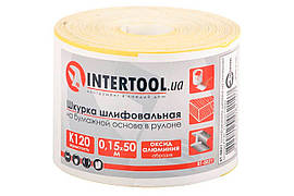 Шліфувальна шкурка Intertool 115 мм x 50 м x P120 папір